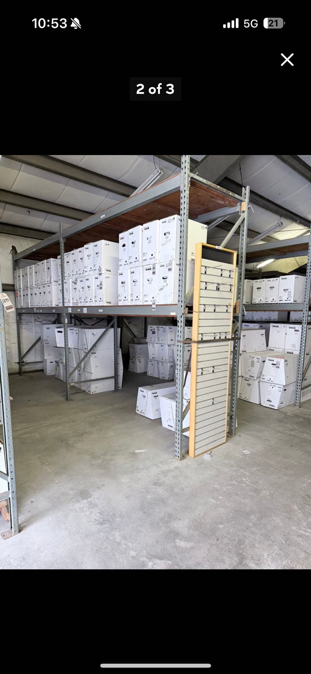 Warehouse clean out in progress